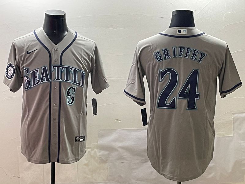 Men Seattle Mariners 24 Griffey Grey Game 2025 Nike MLB Jersey style 6